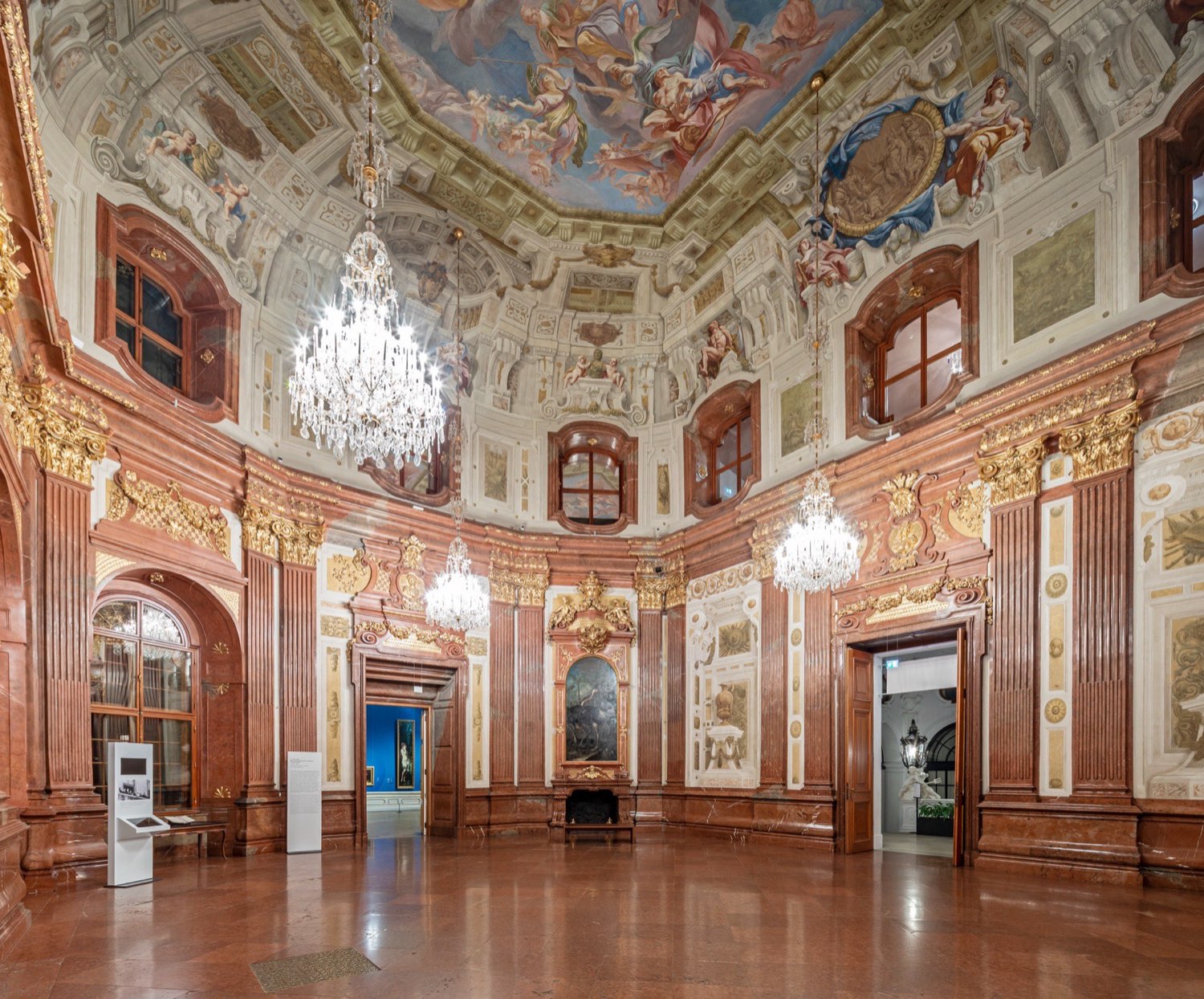 The Marble Hall of the Upper Belvedere, where the 1955 Austrian State Treaty was signed